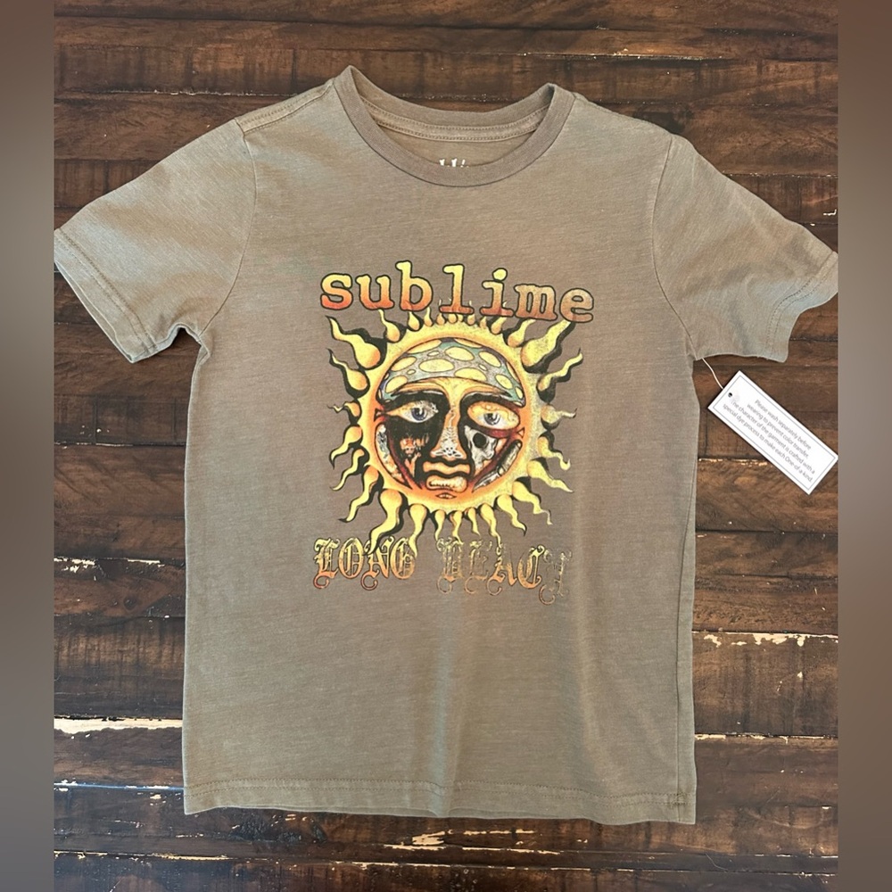 NWT. Kids greenish sublime shirt, awesome print on quality shirt.$18